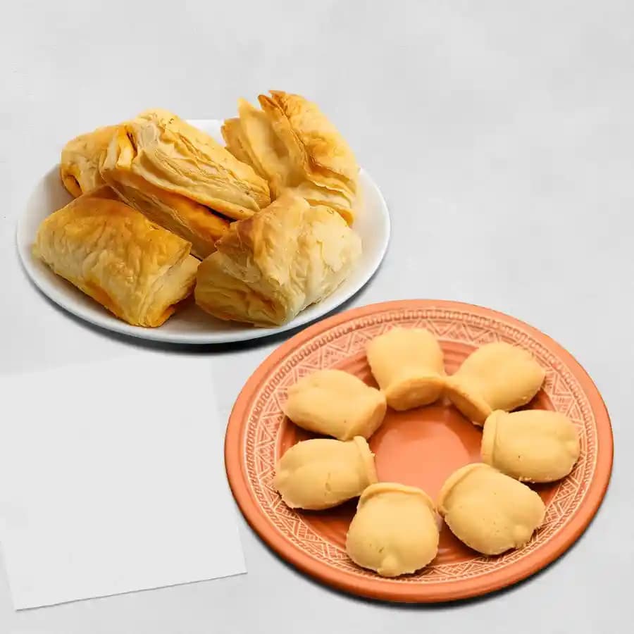 Flavorful Gurer Talsash N Veg Puff Duo