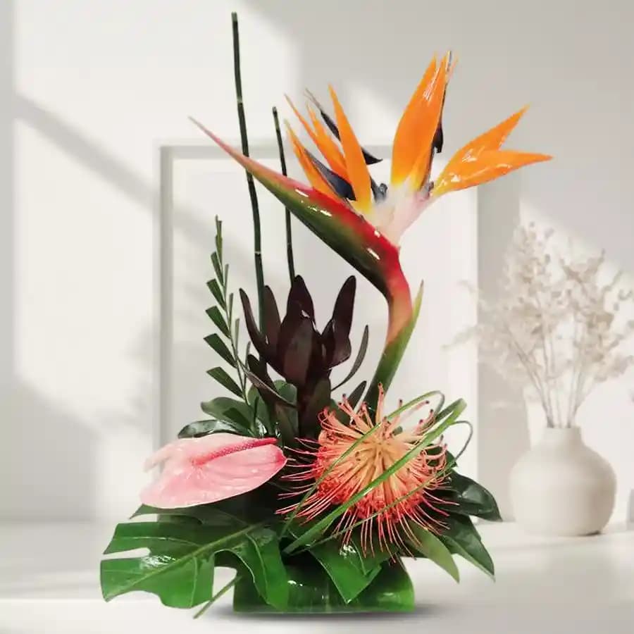 Exotic Flowers Office Arrangement