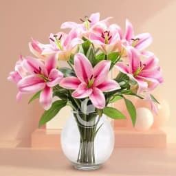 Radiant Pink Lily Delight. 1