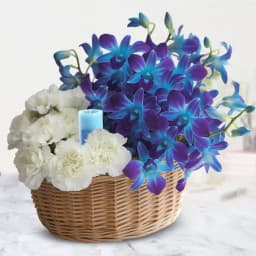 Elegant Carnation N Orchids Arrangement 1