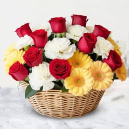 Arrangement of Multi Hued Flowers Online 1