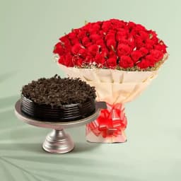 Decadent Chocolate Indulgence with Floral Elegance 1
