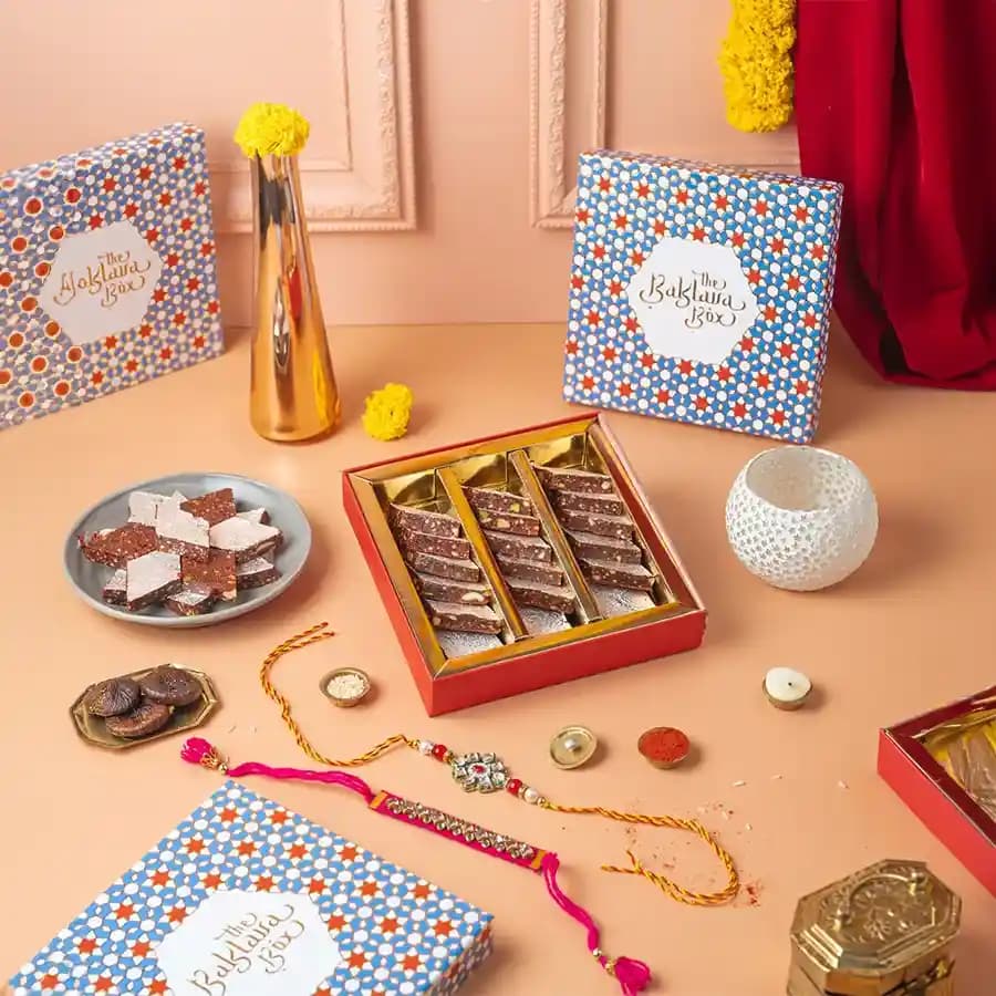 Delightful Anjeer Burfi N Rakhi Combo