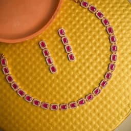 Radiant Rose Gold Necklace Set 1