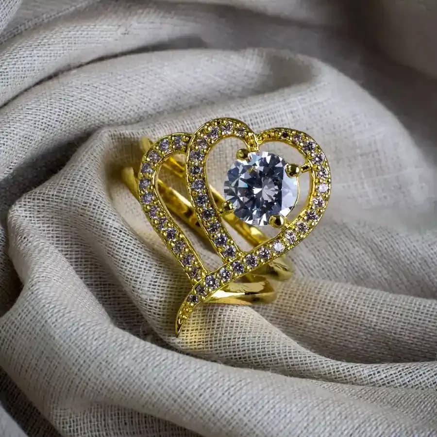 Timeless Heart Charm Ring