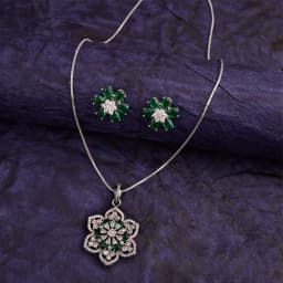Verdant Charm Pendant and Earring Duo 1