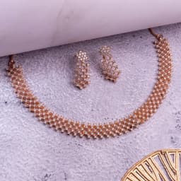 Elegant Rose-Gold Diamond Jewelry Set 1