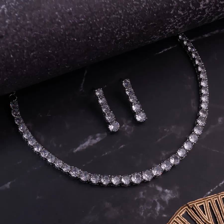 Stunning Diamond Accent Necklace Set