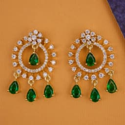 Emerald Charm Drop Earrings 1
