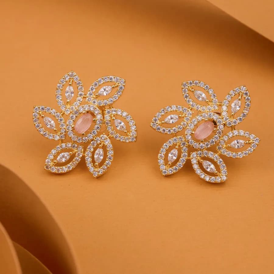 Rose Petal Chic Stud Earrings
