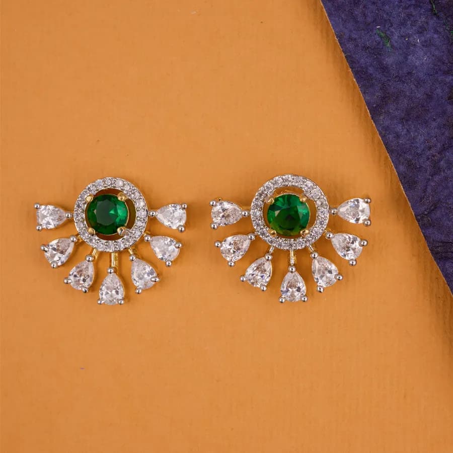 Eternal Emerald Halo Earrings
