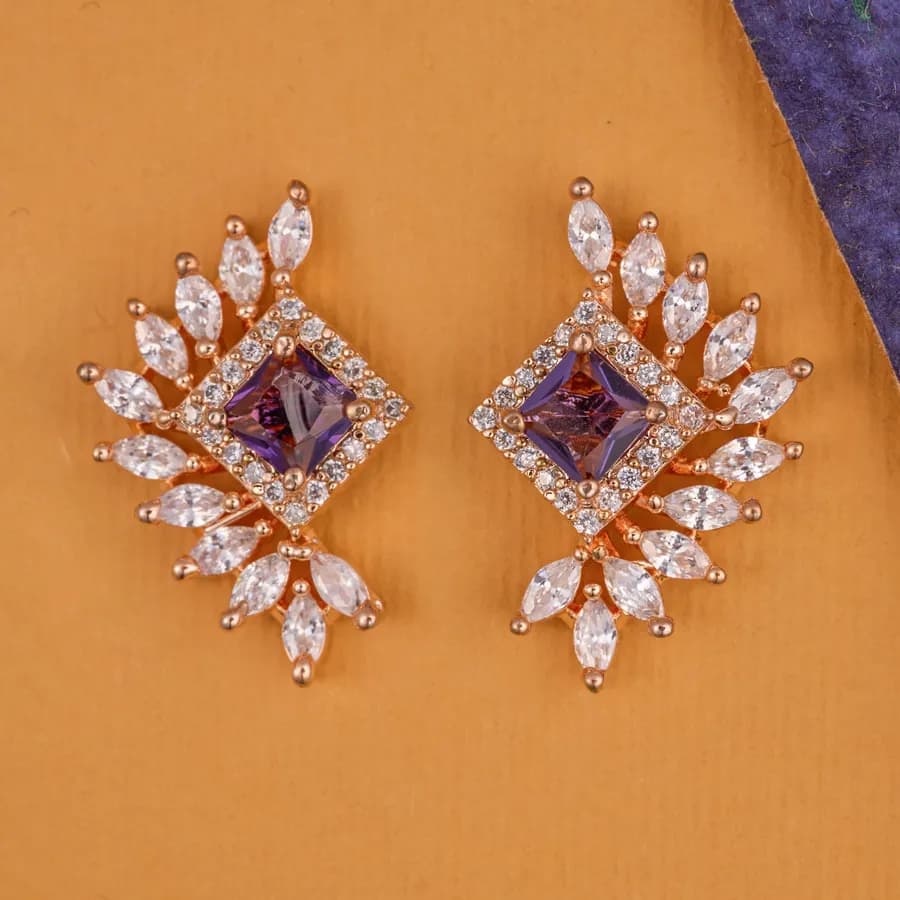 Amethyst Blossom Studs