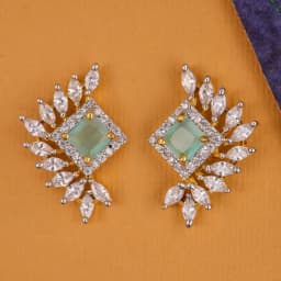 Radiant Turquoise Gemstone Studs 1