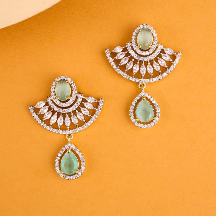 Turquoise Tide Floral Drop Earrings