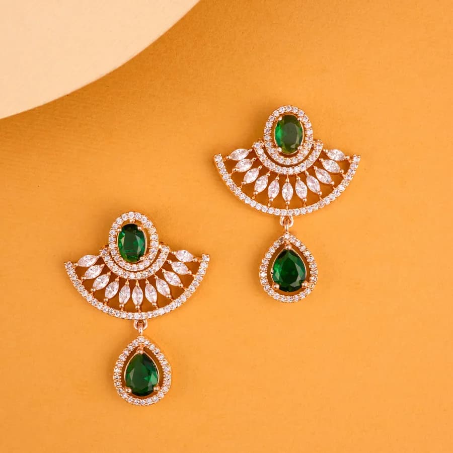 Floral-Inspired Gemstone Drop Earrings