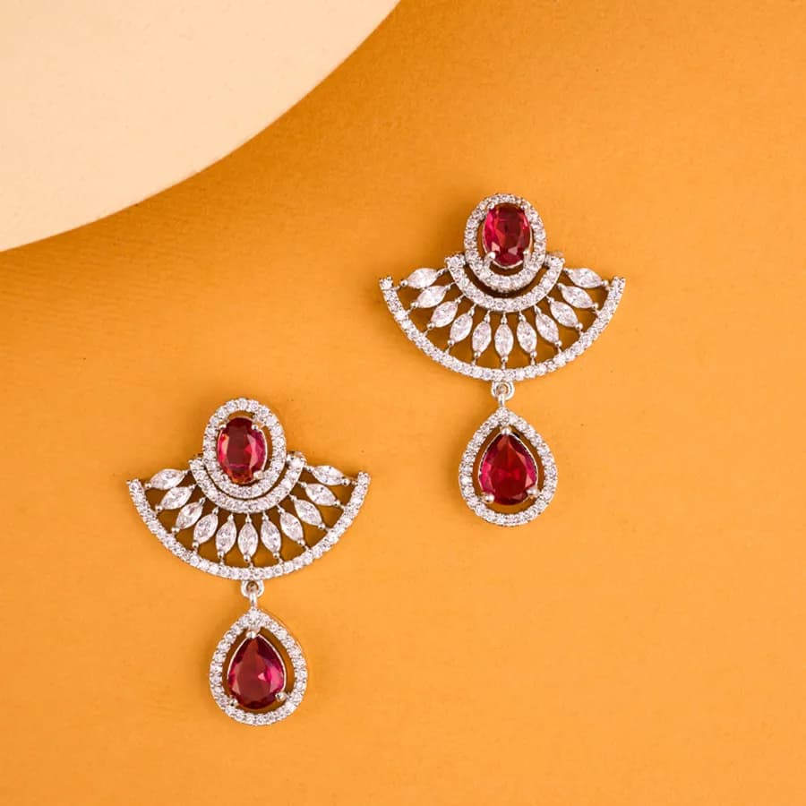 Radiant Scarlet Petal Earrings