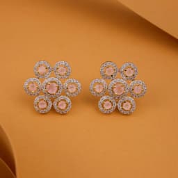 Charming Petal Pink CZ Studs 1