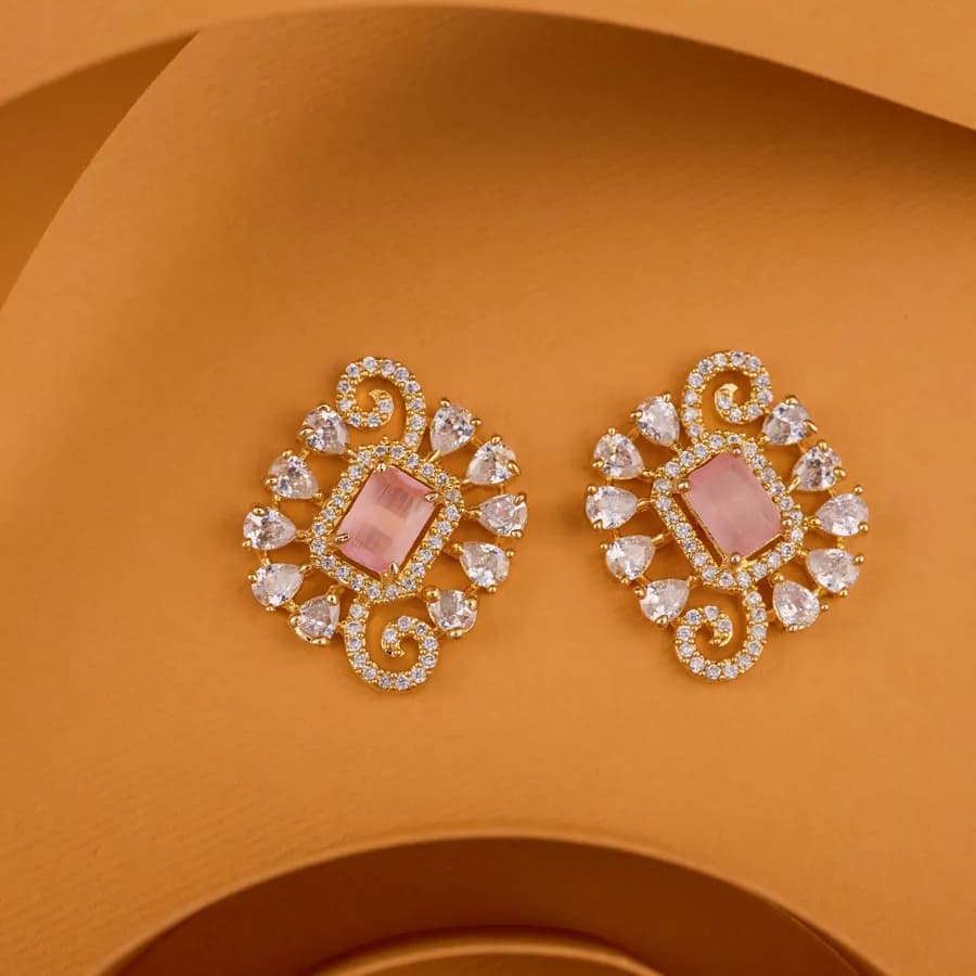 Blush Gem Elegance Studs