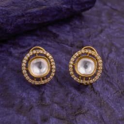 Elegant Kundan Halo Earrings 1