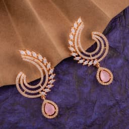 Emerald Elegance Crescent Earrings 1