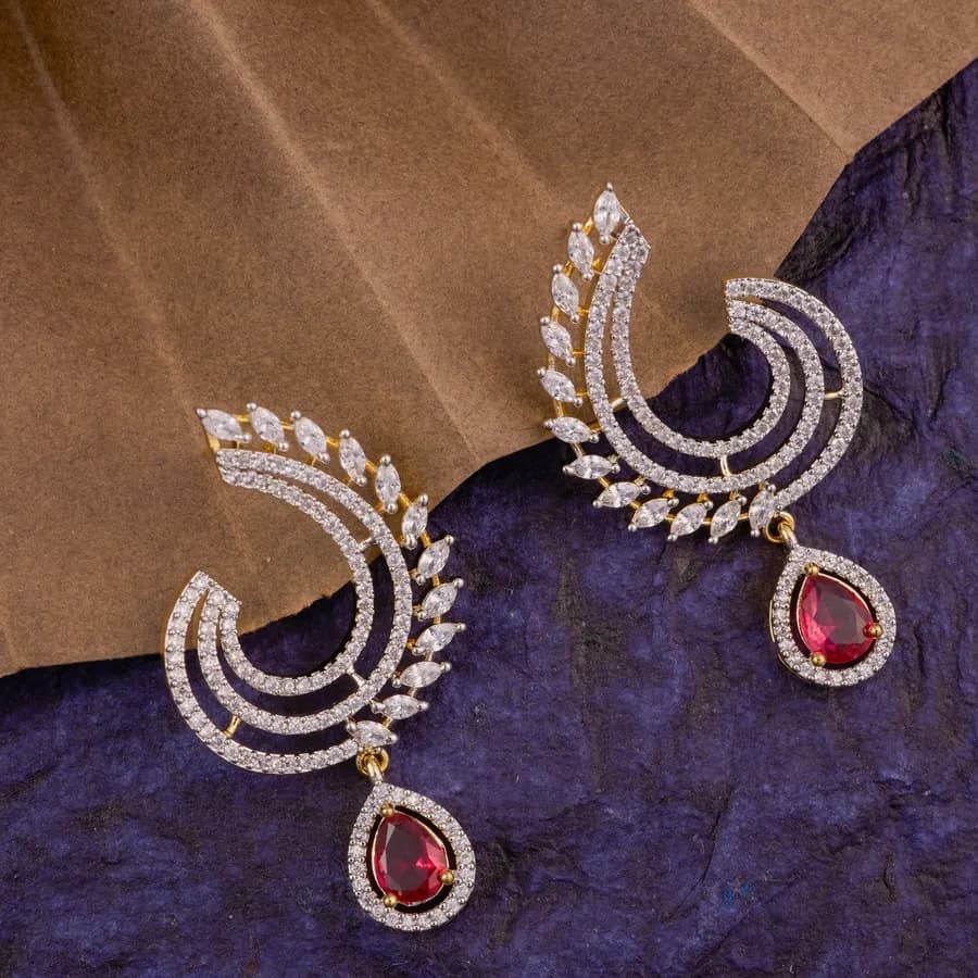 Glistening Emerald Drop Earrings