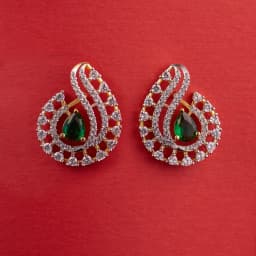Sophisticated Emerald Twist Earrings 1