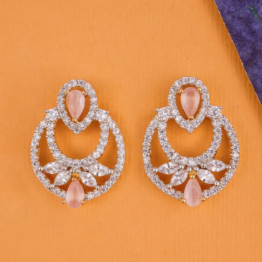 Elegant Blush Bloom Earrings