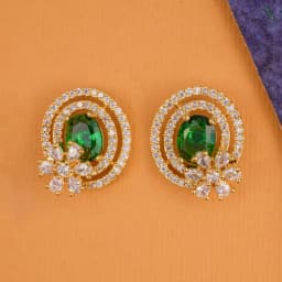 Opulent Emerald Glamour Earrings 1