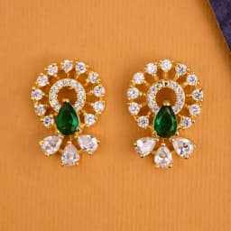 Emerald Elegance Teardrop Earrings 1