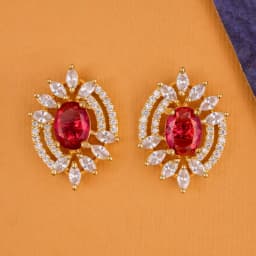 Ruby Blossom Earrings 1
