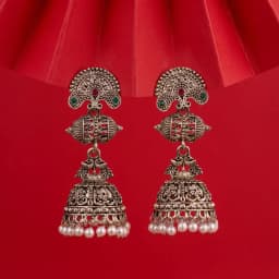 Timeless Elegance Oxidised Jhumkas 1