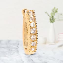 Glamourous Non-Piercing Clip-On Nose Pin with CZ Stones 1