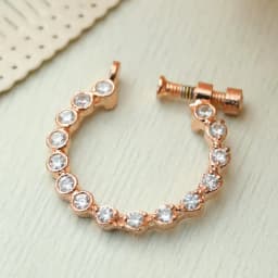 Chic Rose Gold Screw Nosepin with Cubic Zirconia 1
