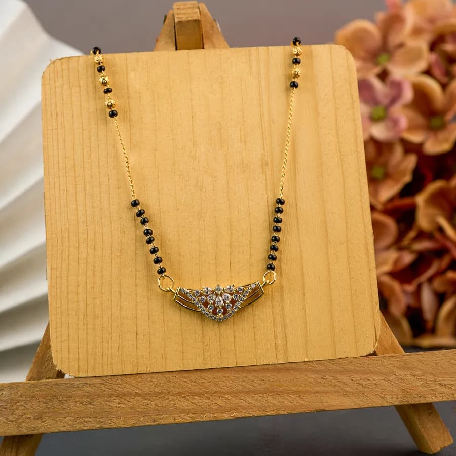 Charming Floral Gold Mangalsutra
