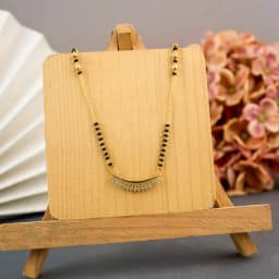 Elegant Curved Gold Mangalsutra by Nimoraa 1