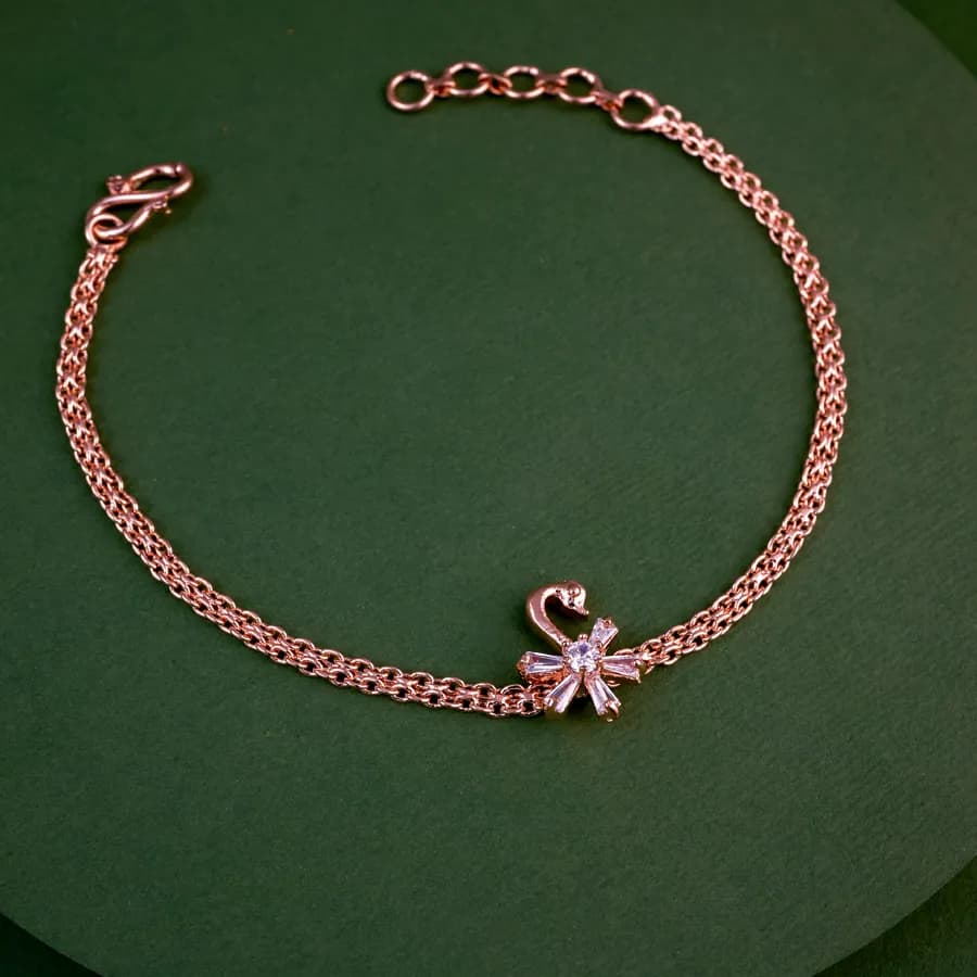 Elegant Rose Gold Charm Bracelet