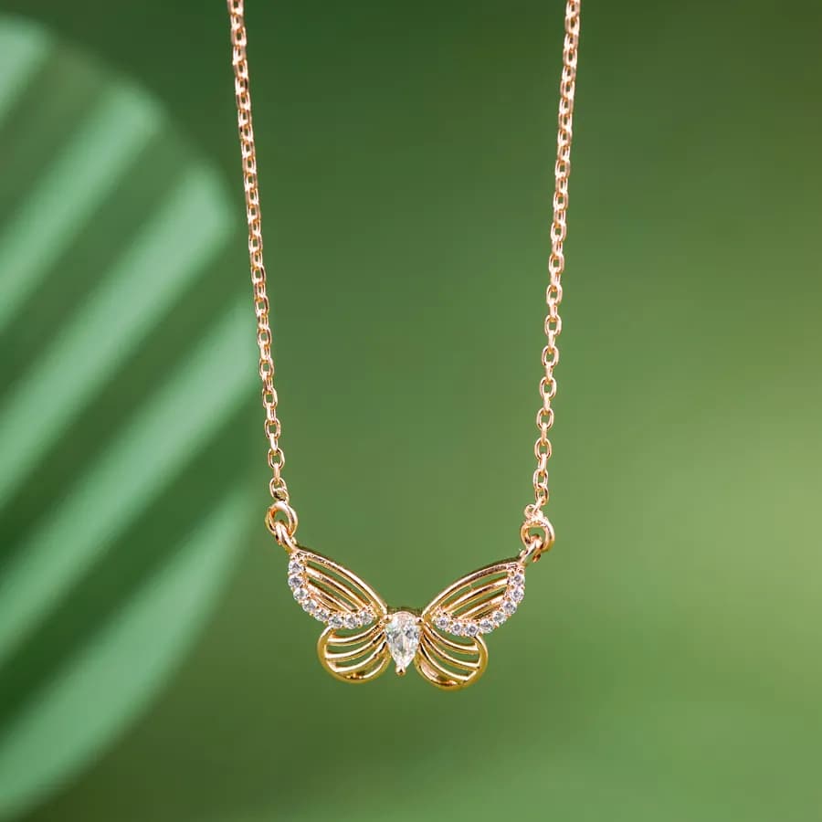 Butterfly Whispers Gold Necklace