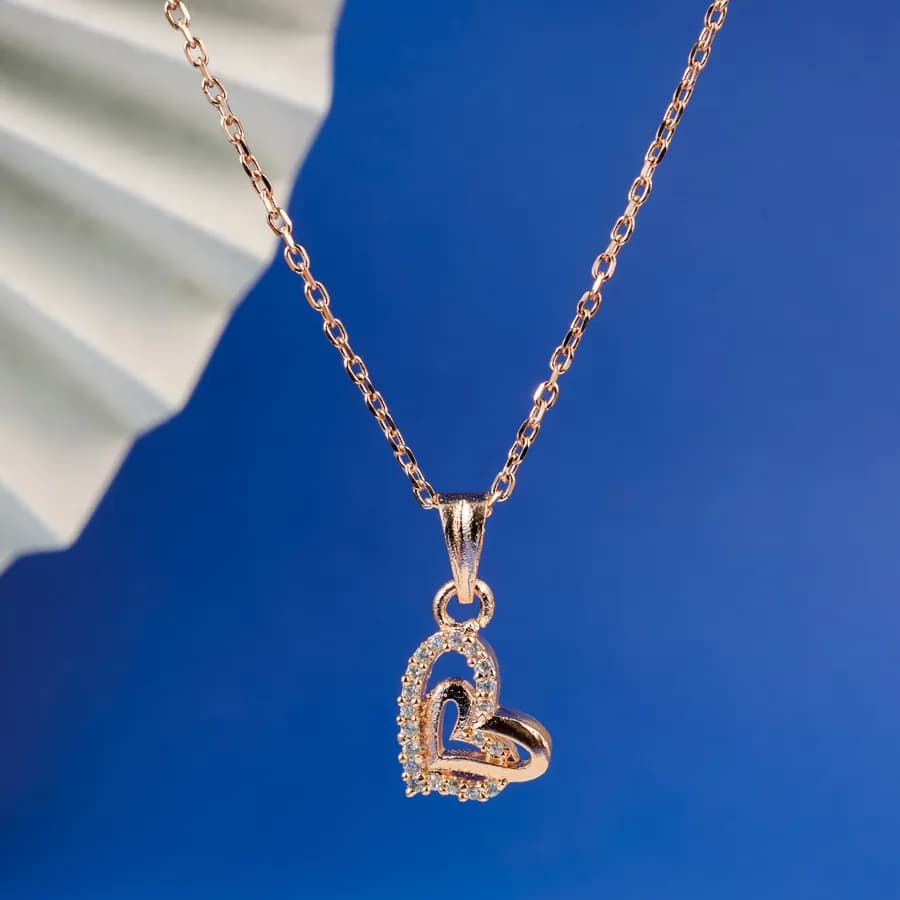 Elegant Rose Gold Heart Necklace