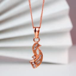 Graceful Rose Gold Wave Pendant 1