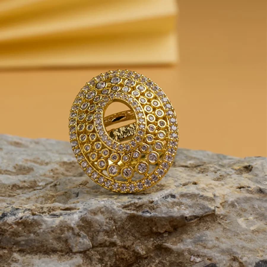 Elegant Golden Orbit Ring