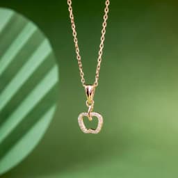 Heart-Shaped Apple Charm Necklace 1