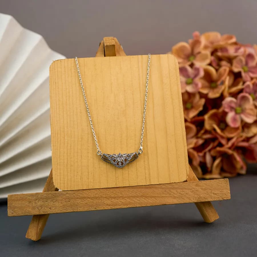 Celestial Elegance Silver Love Necklace