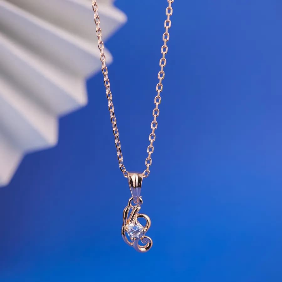 Twisted Elegance Rose Gold Necklace