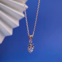 Blush Gold Heart Pendant Necklace 1