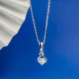 Elegant Silver Loop Pendant Necklace 1