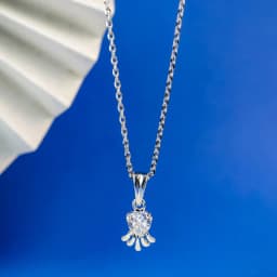 Nimoraa Silver Elegance Drop Necklace 1