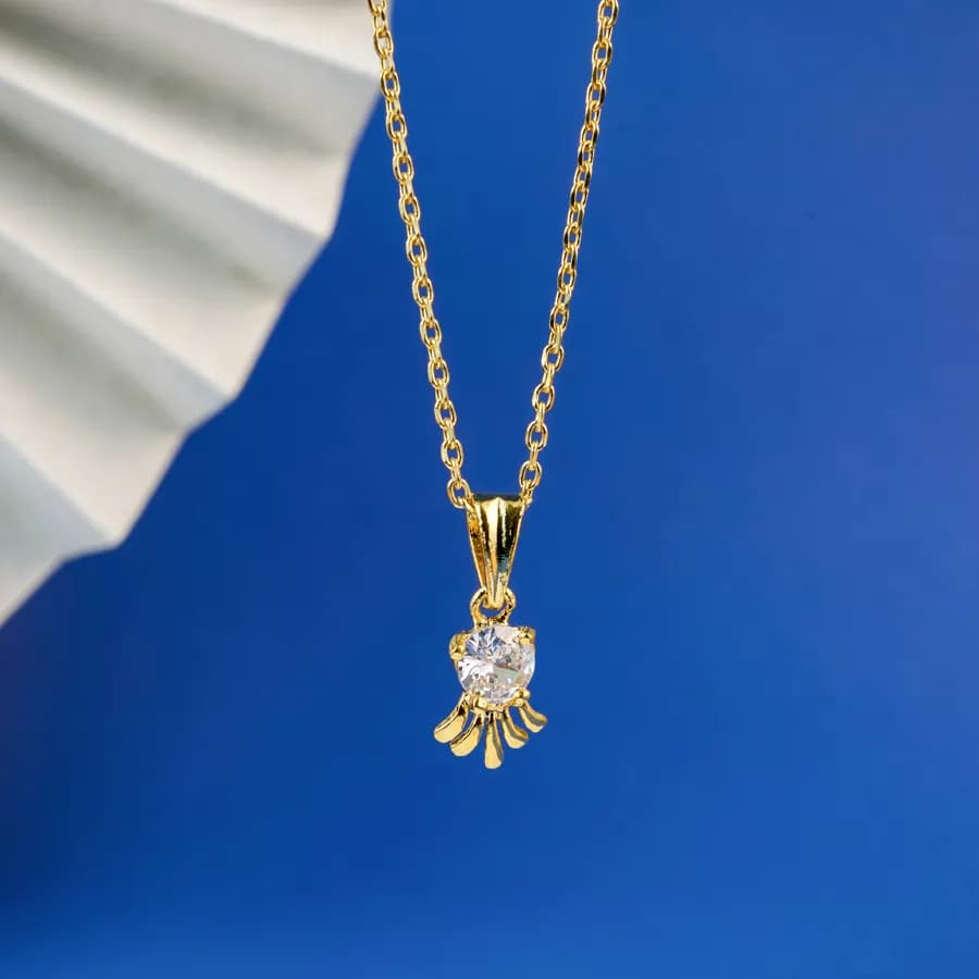 Radiant Gold Pendant Necklace
