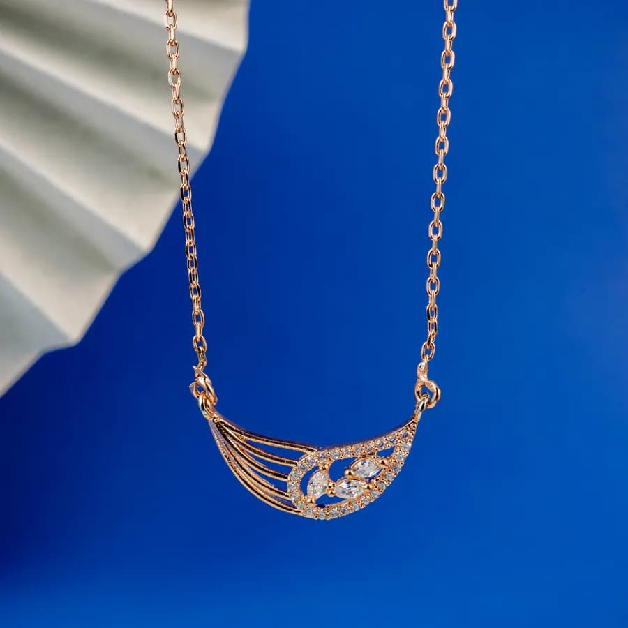Gilded Elegance Leaf Necklace