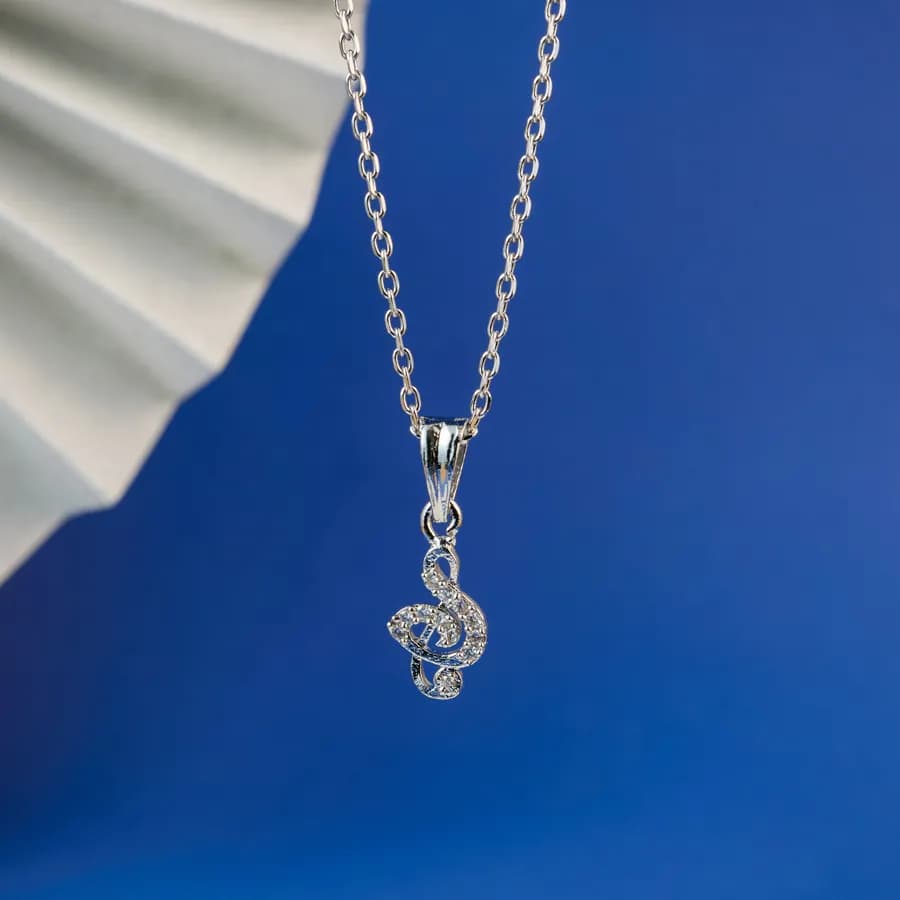 Elegant Silver Harmony Pendant Necklace