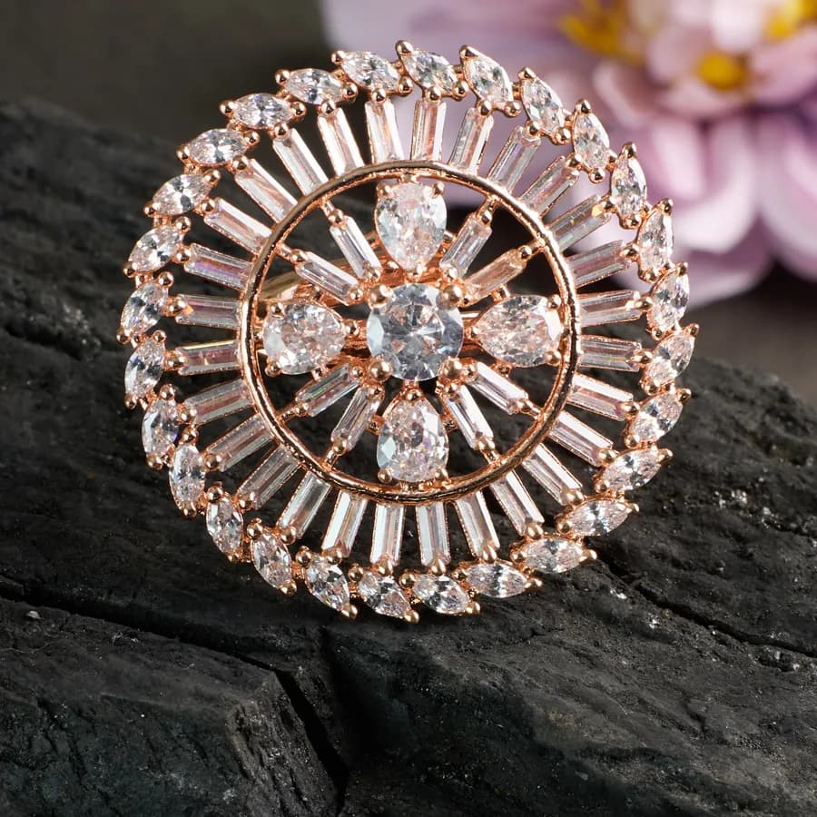 Petal Embrace Halo Ring